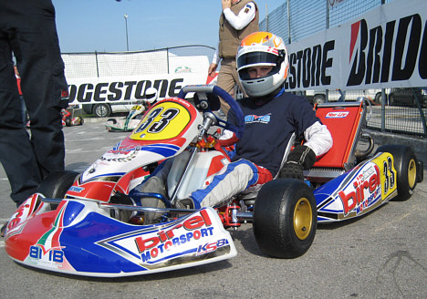 Lasse Sørensen i sin gokart.